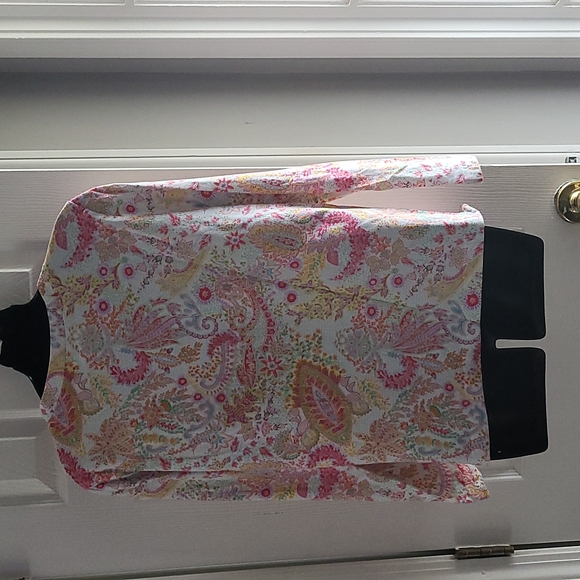 Orvis women's top multicolor floral paisley size L - Picture 8 of 8